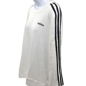 NEW NWT Adidas 3 Stripe Trefoil Climalite Crewneck Sweatshirt Womens Size Small